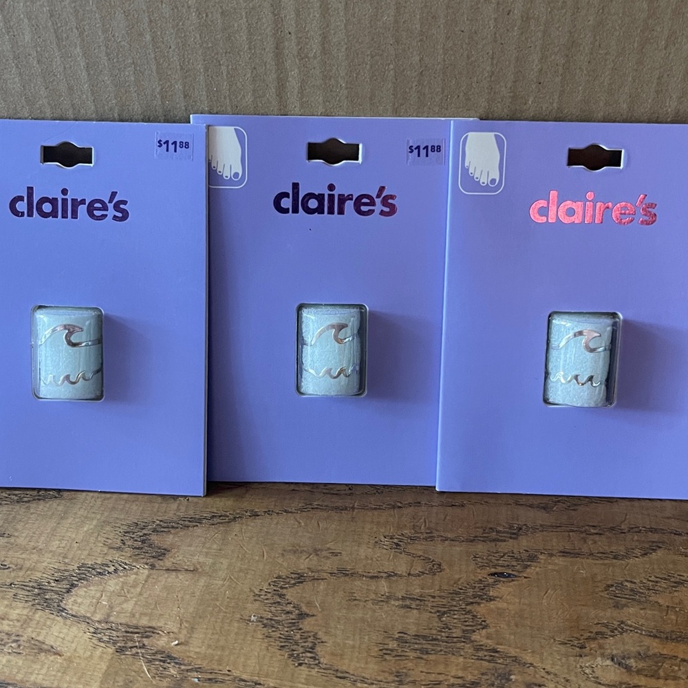 Claire's Toe Rings Bundle of 3 Packs 2 Rings